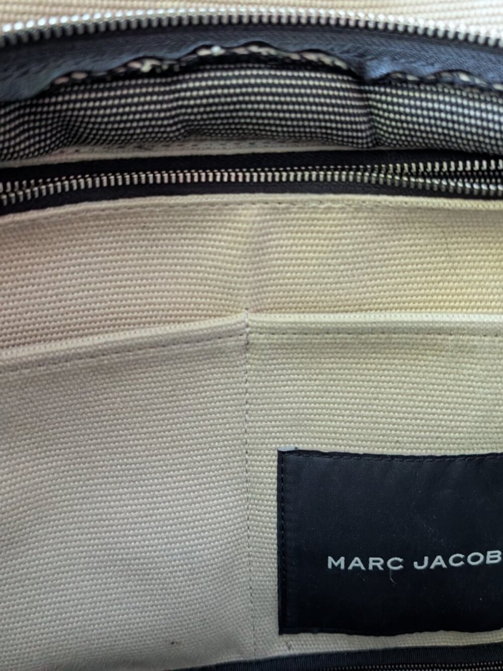 Marc Jacobs The Jacquard Large Tote Bag Warm Sand Beige - Picture 6 of 7